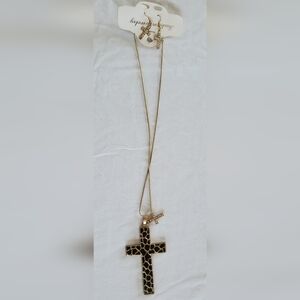 Cross necklaces with ear rings